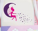 Fairy Sitting on the Moon Girls Vinyl Wall Decals Nursery Sticker